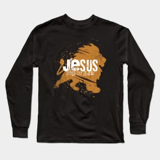 Jesus the Lion of Judah - Gold Long Sleeve T-Shirt